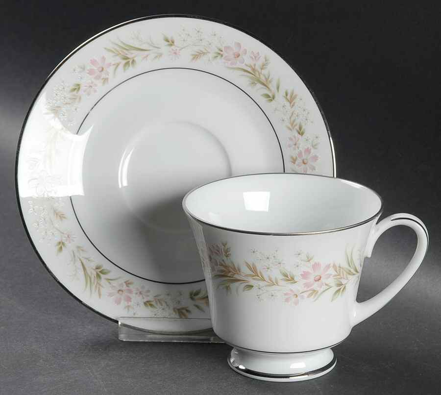 Mayflower Footed Cup & Saucer Set by Noritake-1