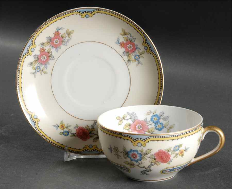 Mayflower Flat Cup & Saucer Set by Noritake-1