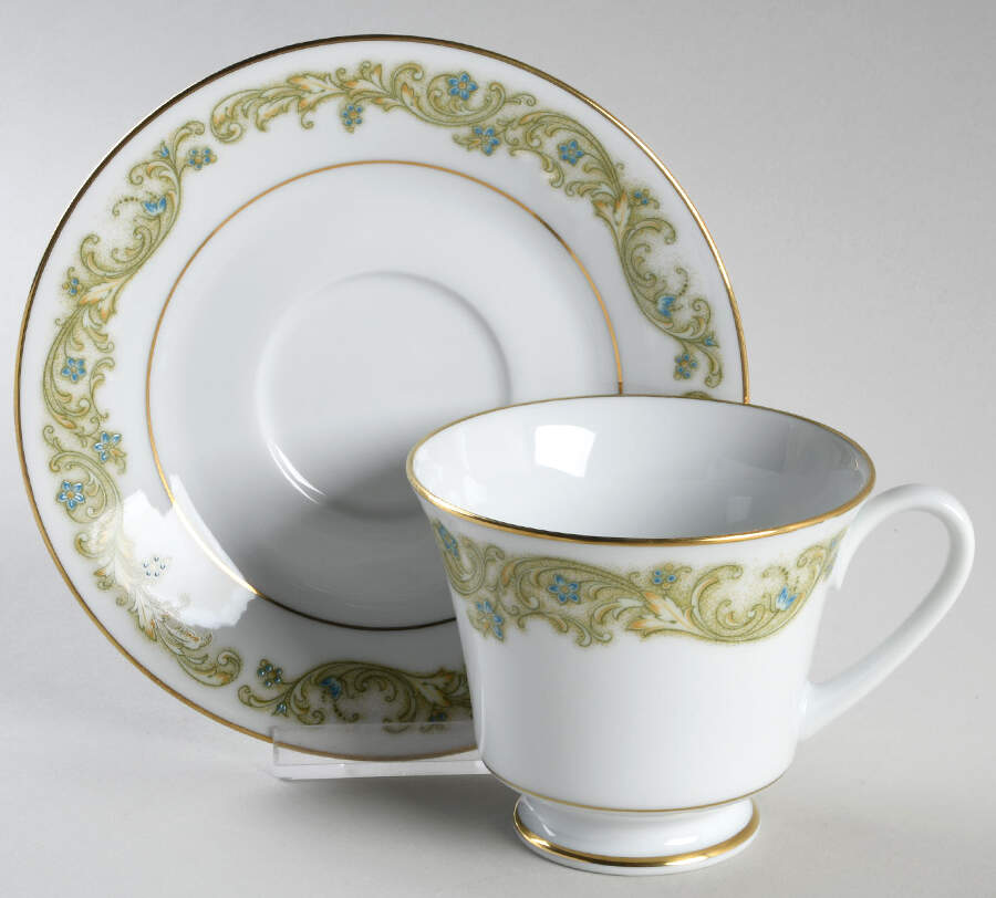 Maytone Footed Cup & Saucer Set by Noritake-1