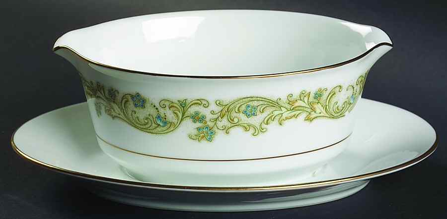 Maytone Gravy Boat with Attached Underplate by Noritake-1