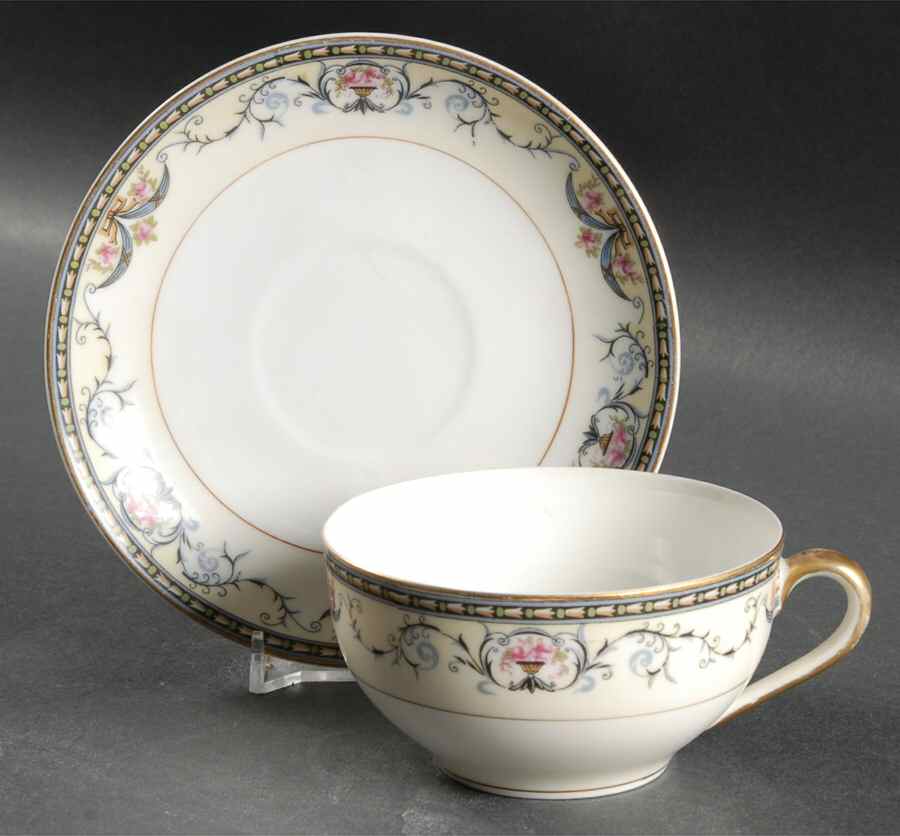 Mayville Flat Cup & Saucer Set by Noritake-1