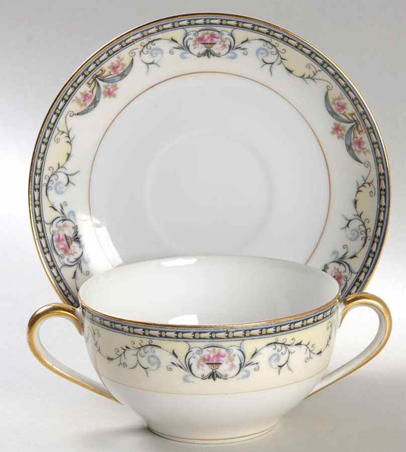 Mayville Flat Bouillon Cup & Saucer by Noritake-1