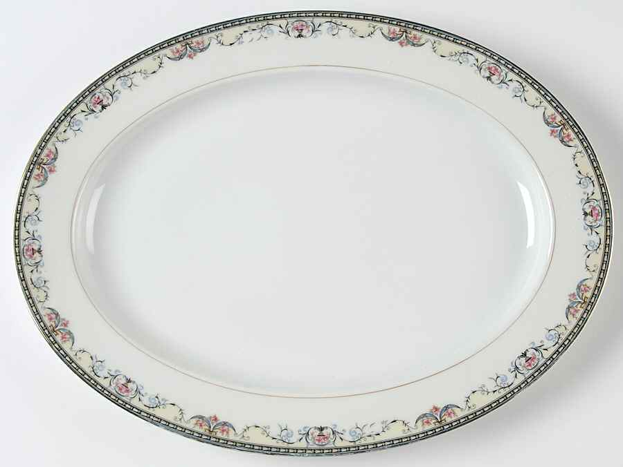 Mayville 16" Oval Serving Platter by Noritake-1