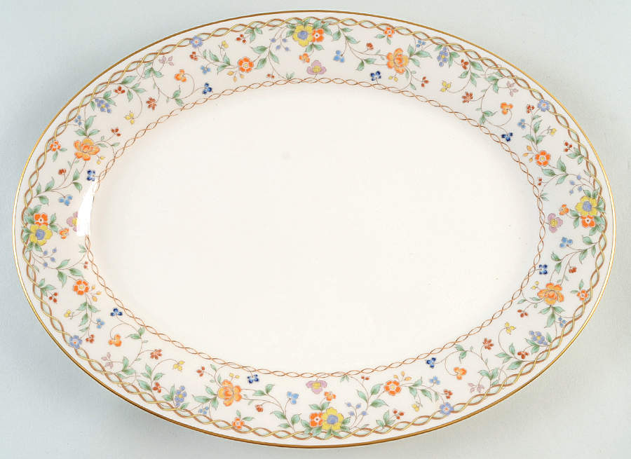 Meadow 14" Oval Serving Platter by Noritake-1