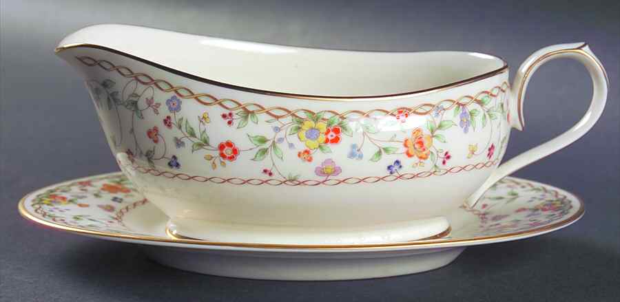 Meadow Gravy Boat & Underplate by Noritake-1