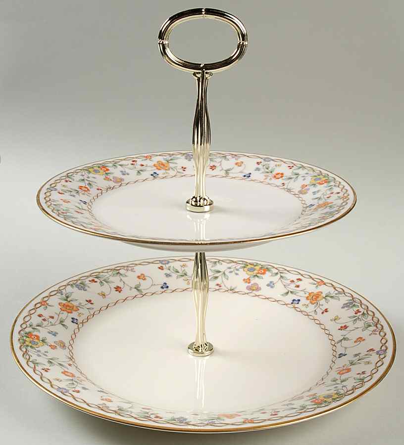 Meadow 2 Tiered Serving Tray (Dinner & Salad Plate) by Noritake-1
