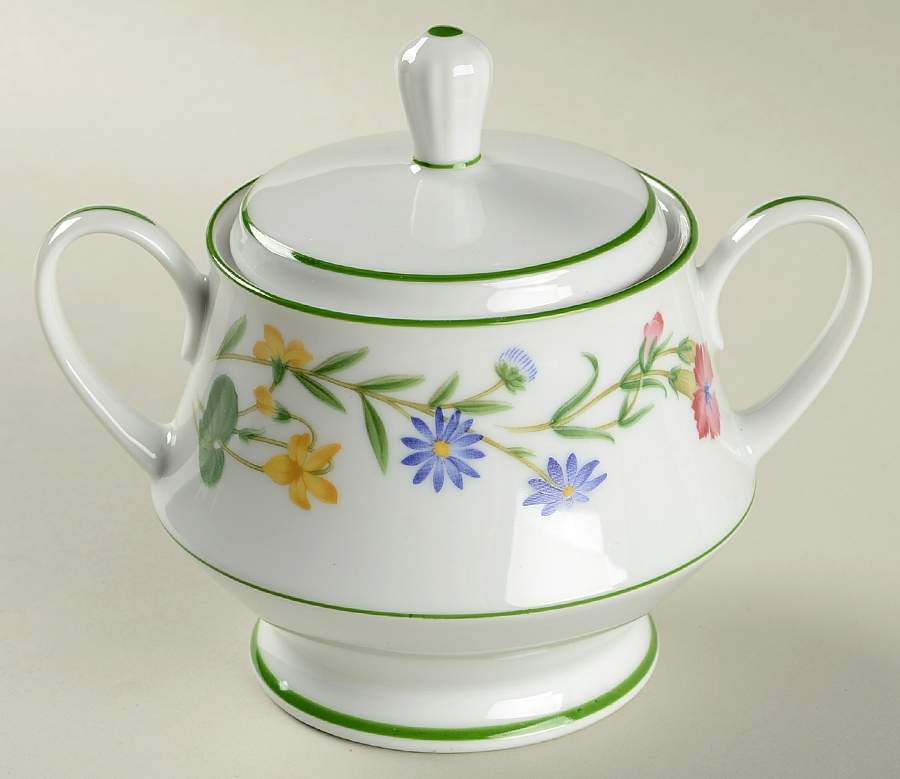 Meadowcrest Sugar Bowl & Lid by Noritake-1