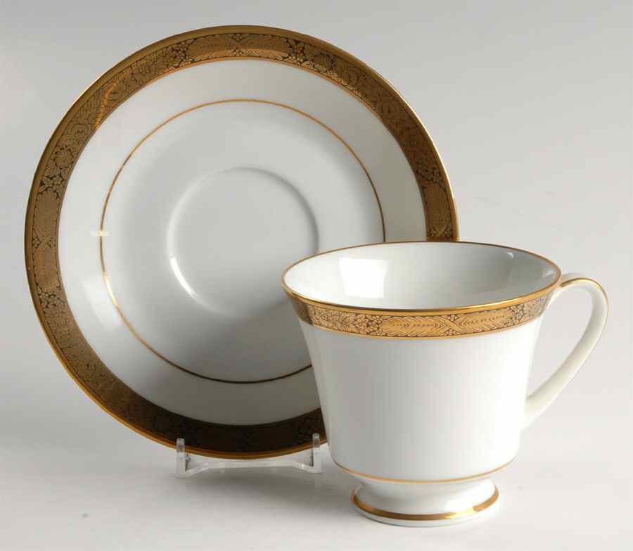 Mediterranean Footed Cup & Saucer Set by Noritake-1