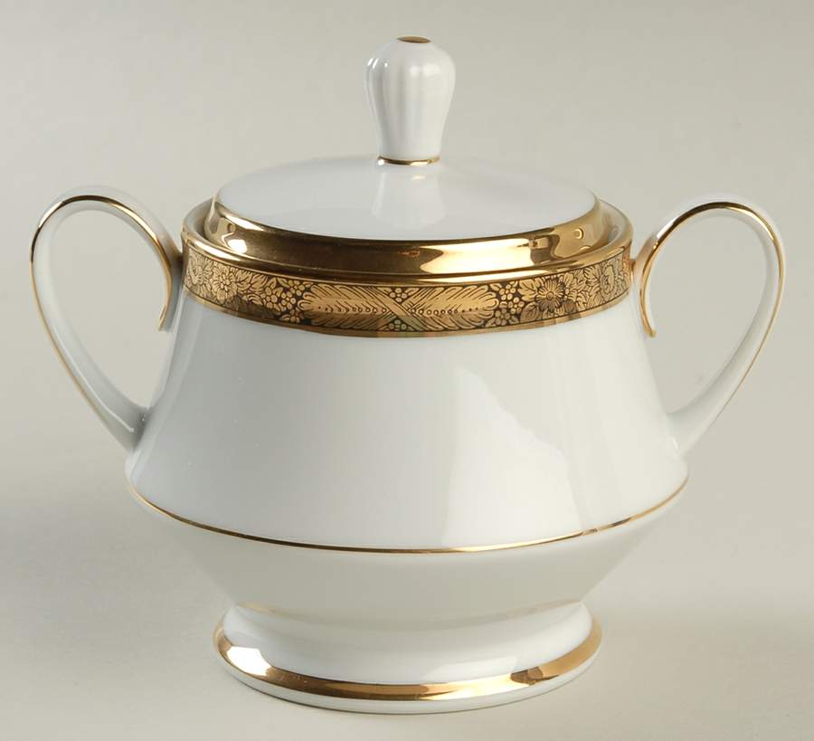 Mediterranean Sugar Bowl & Lid by Noritake-1