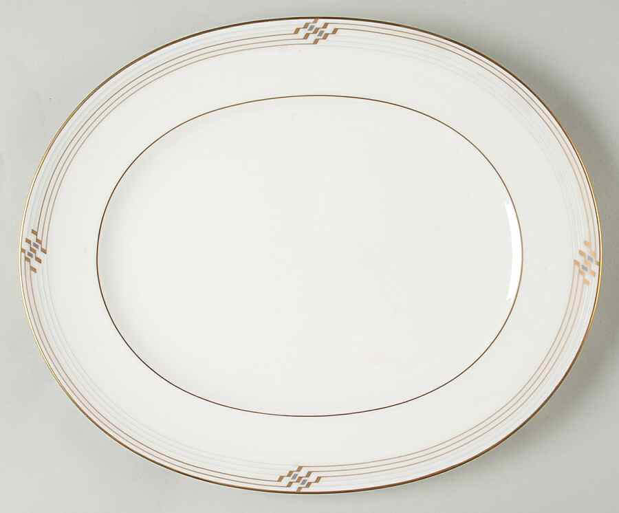 Merina Gold 13" Oval Serving Platter by Noritake-1