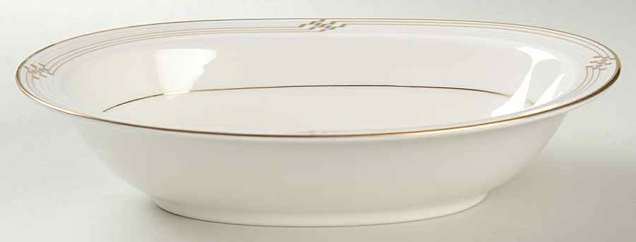 Merina Gold 10" Oval Vegetable Bowl by Noritake-1