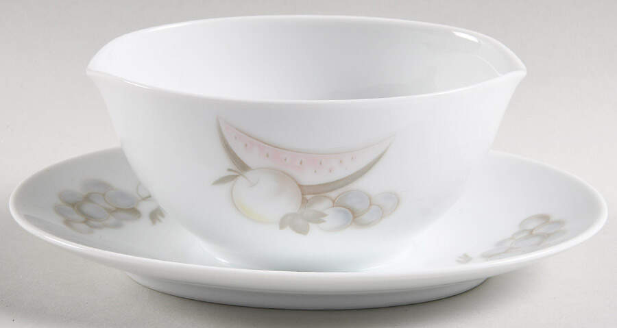 Melanie Gravy Boat with Attached Underplate by Noritake-1