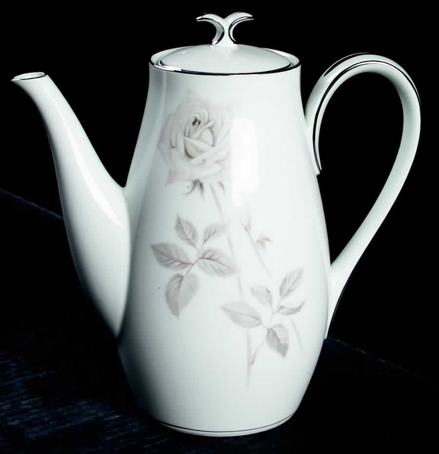Melrose (Platinum Coupe) Coffee Pot & Lid by Noritake-1