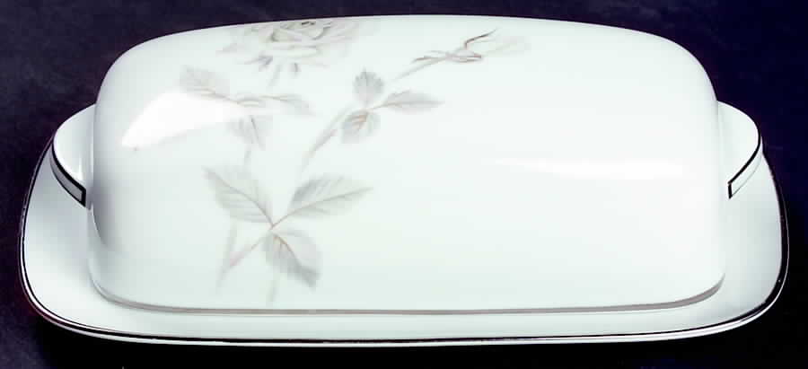 Melrose (Platinum Coupe) 1/4 Lb Covered Butter by Noritake-1