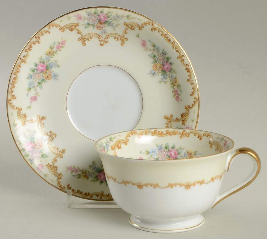 Melrose Footed Cup & Saucer Set by Noritake-1