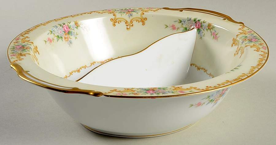 Melrose Round Divided Vegetable Bowl by Noritake-1