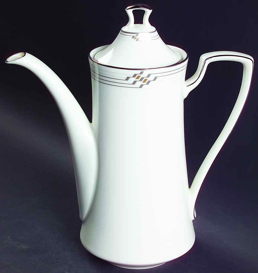 Merina Platinum Coffee Pot & Lid by Noritake-1