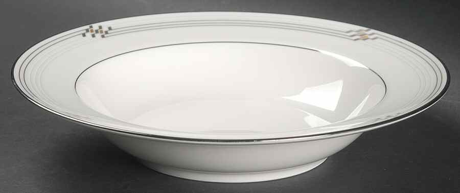 Merina Platinum Rim Soup Bowl by Noritake-1