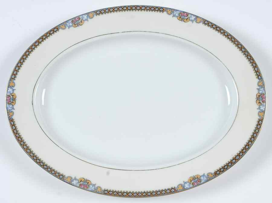 Meringo 11" Oval Serving Platter by Noritake-1