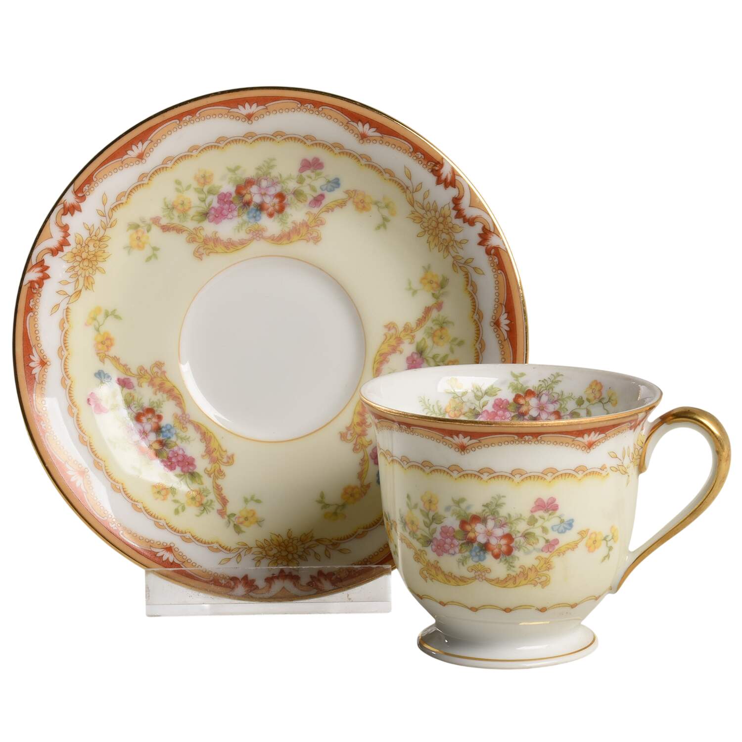 Merle Footed Demitasse Cup & Saucer Set by Noritake-1