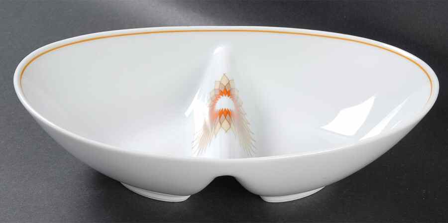 Mesa 10" Oval Divided Vegetable Bowl by Noritake-1
