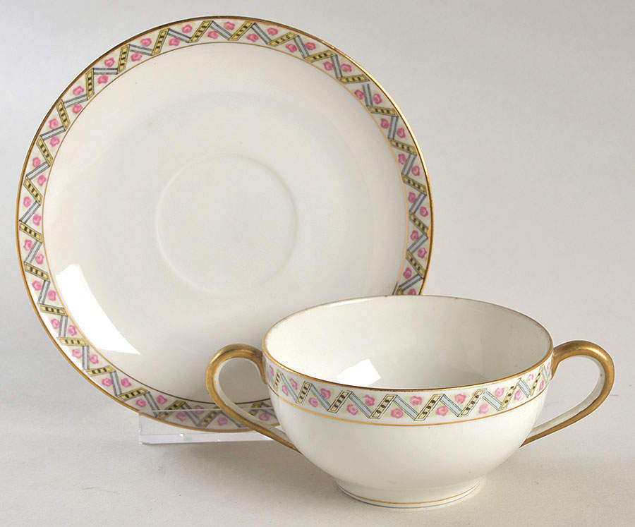 The Metz Flat Bouillon Cup & Saucer by Noritake-1