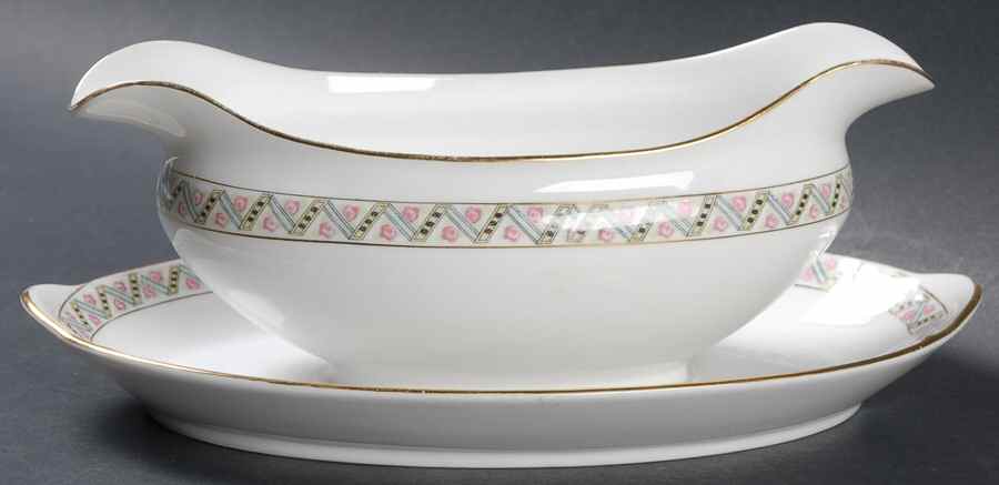 The Metz Gravy Boat with Attached Underplate by Noritake-1
