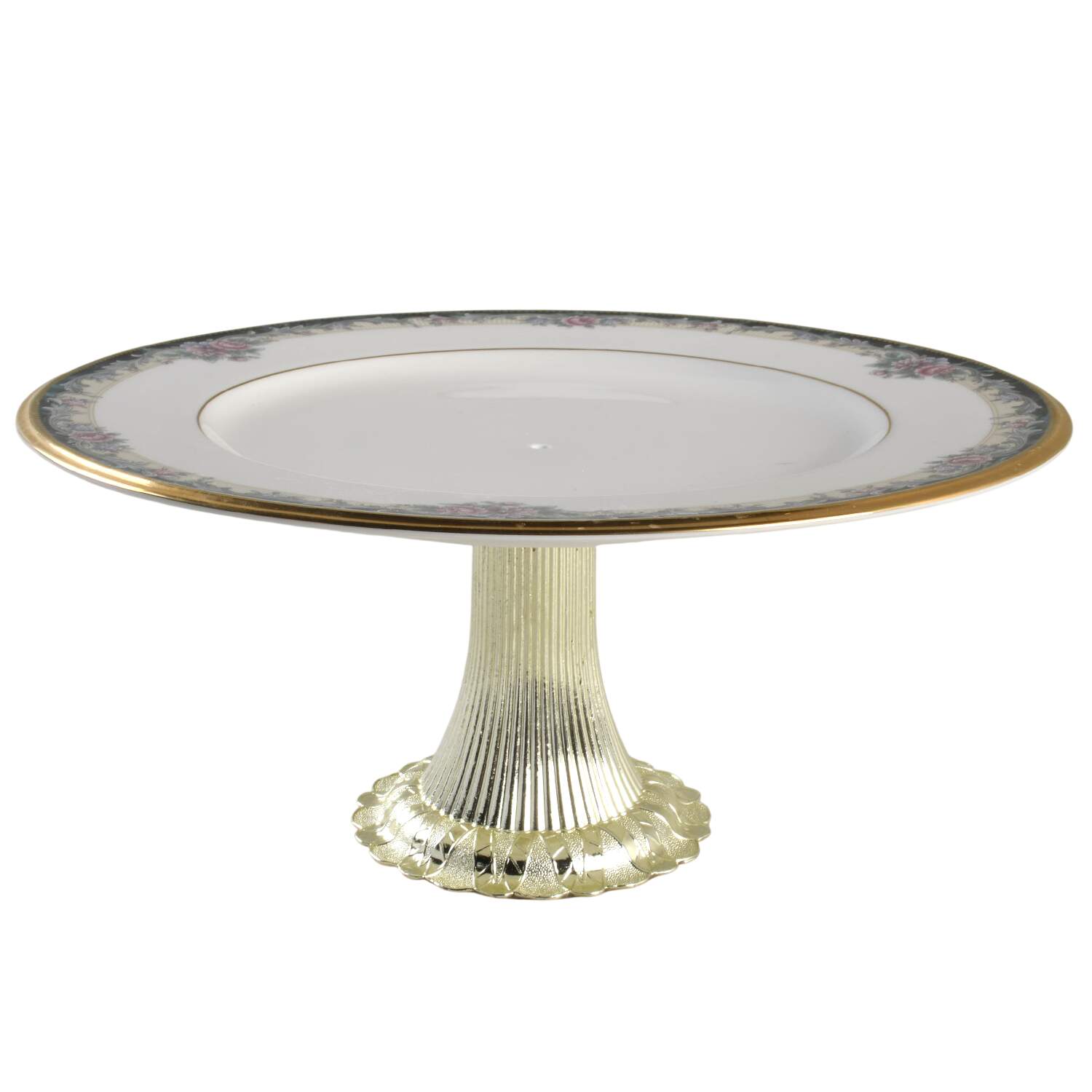 Mi Amor Cake Stand with 4"-5" Metal Pedestal  Hc by Noritake-1