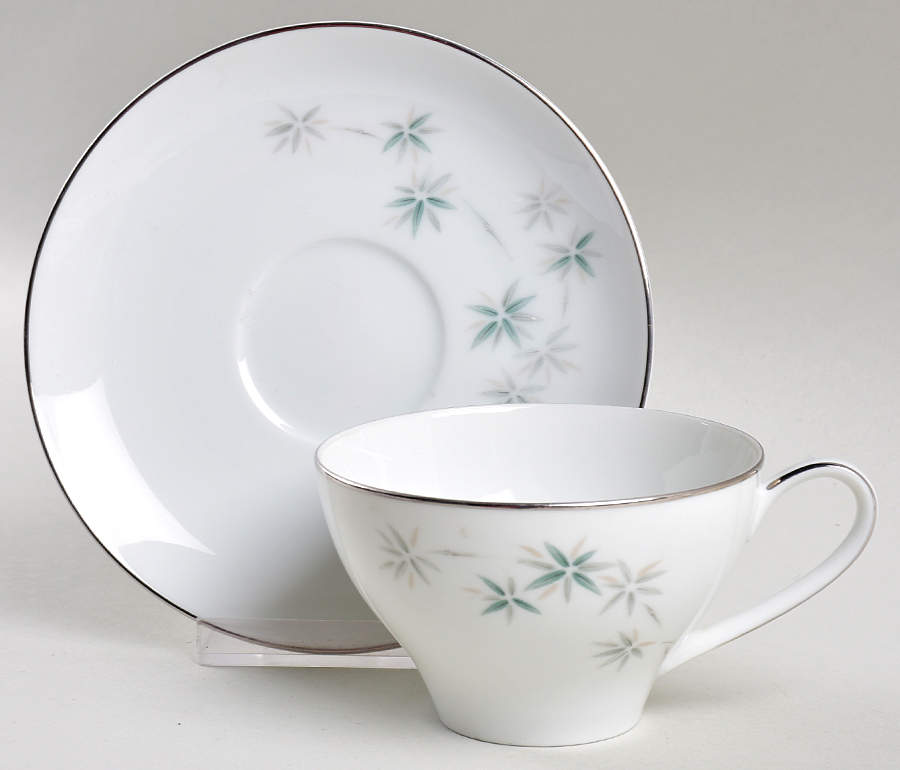 Midori Flat Cup & Saucer Set by Noritake-1