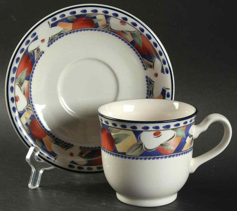 Midnight Fest Footed Cup & Saucer Set by Noritake-1