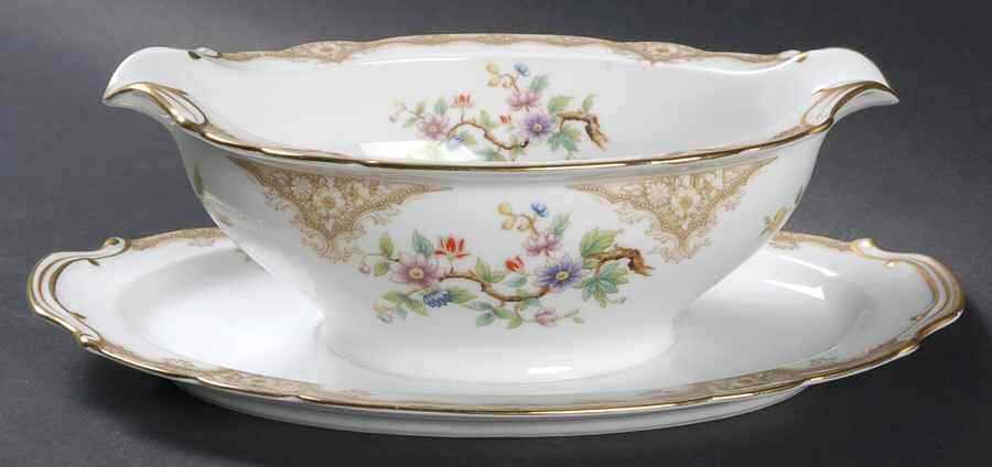 Mignon Gravy Boat with Attached Underplate by Noritake-1