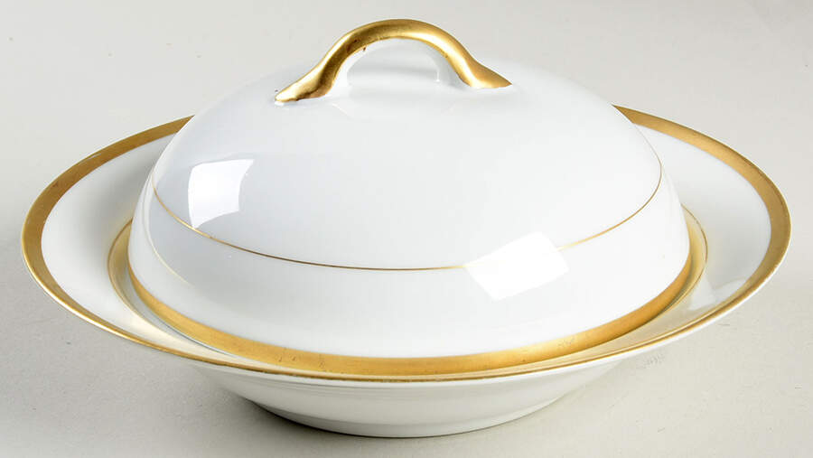 The Mikado Round Covered Butter with Strainer by Noritake-1