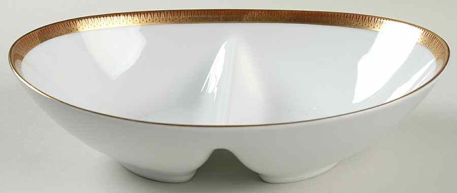 Milton 10" Oval Divided Vegetable Bowl by Noritake-1