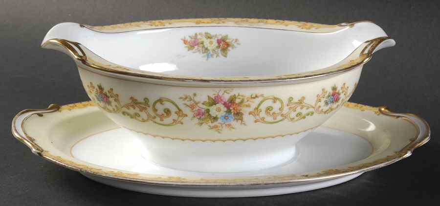 Mildred Gravy Boat with Attached Underplate by Noritake-1
