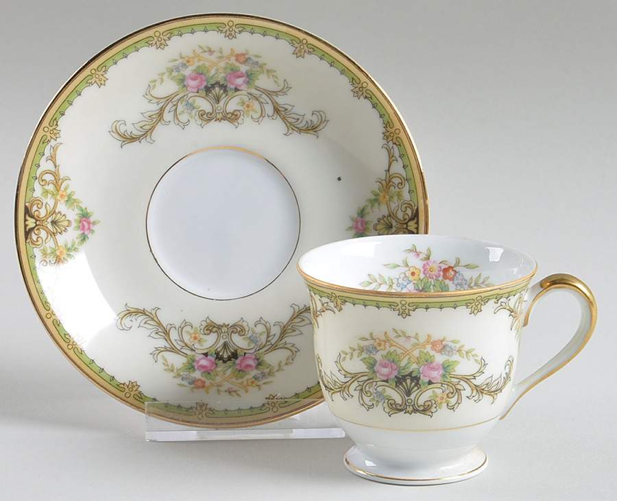 Milford (Patent 89486 or No #) Footed Demitasse Cup & Saucer Set by Noritake-1
