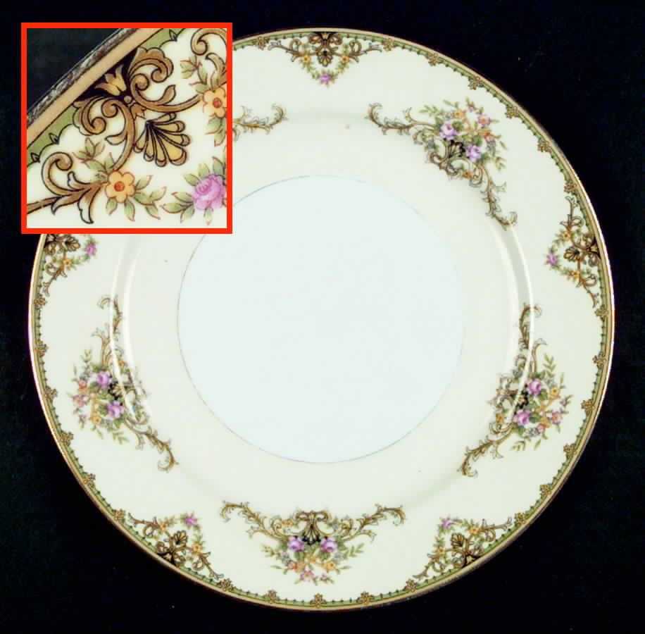 Milford (Patent 89486 or No #) Dinner Plate by Noritake-1