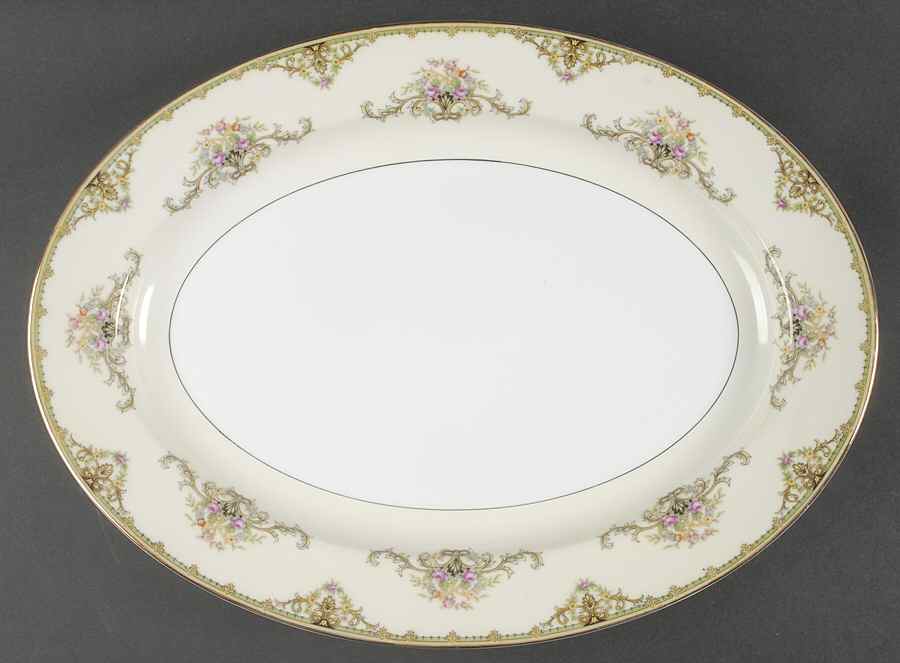 Milford (Patent 89486 or No #) 16" Oval Serving Platter by Noritake-1