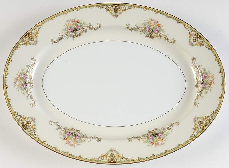 Milford (Patent 89486 or No #) 13" Oval Serving Platter by Noritake-1