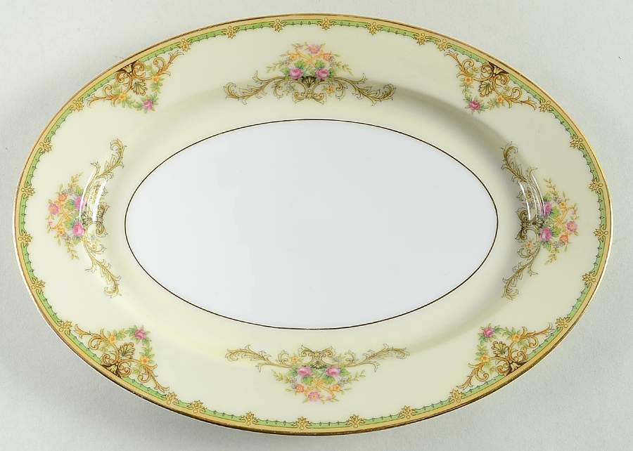 Milford (Patent 89486 or No #) 10" Oval Serving Platter by Noritake-1