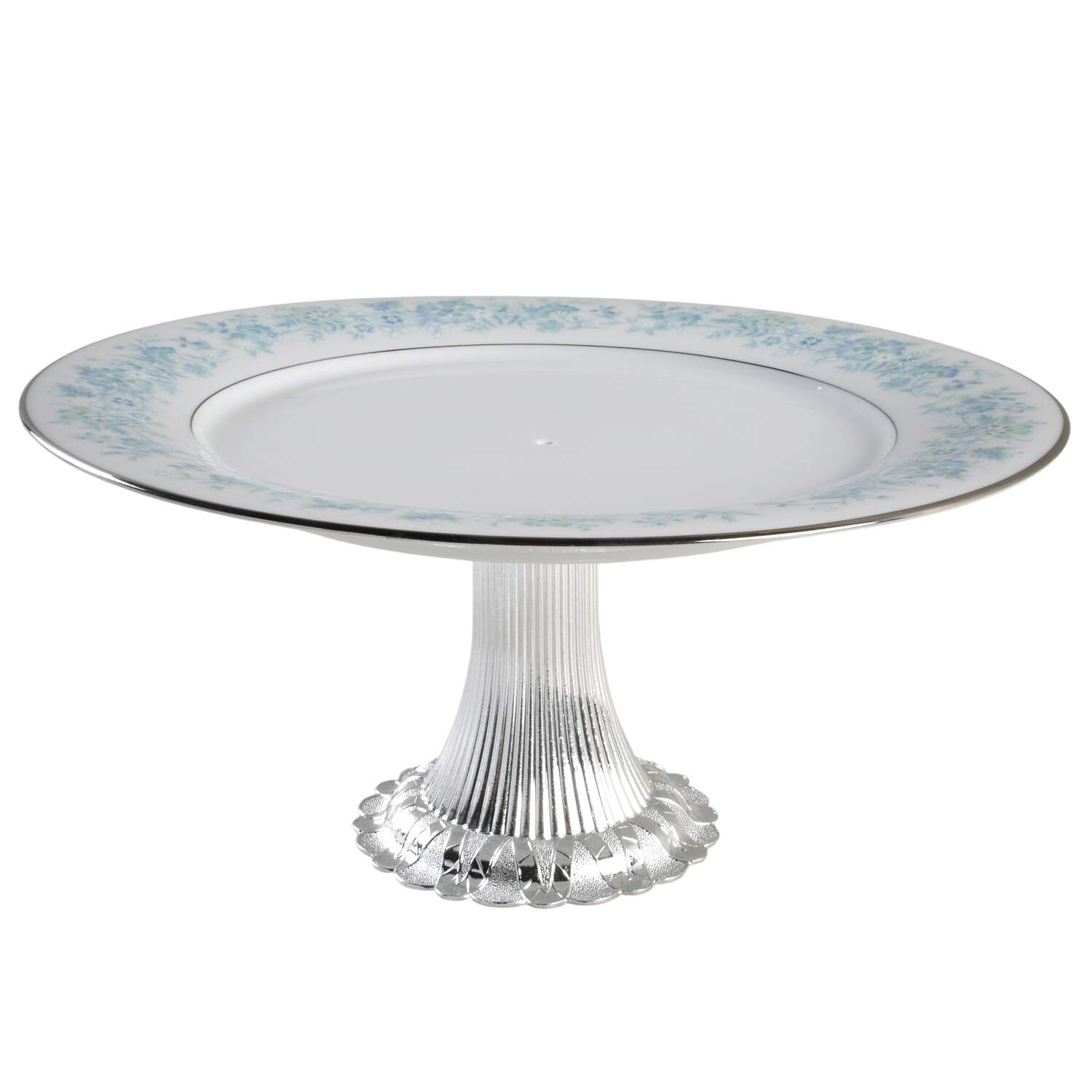 Milford (2227) Cake Stand with 4"-5" Metal Pedestal  Hc by Noritake-1