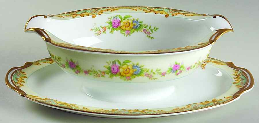 Milroy Gravy Boat with Attached Underplate by Noritake-1