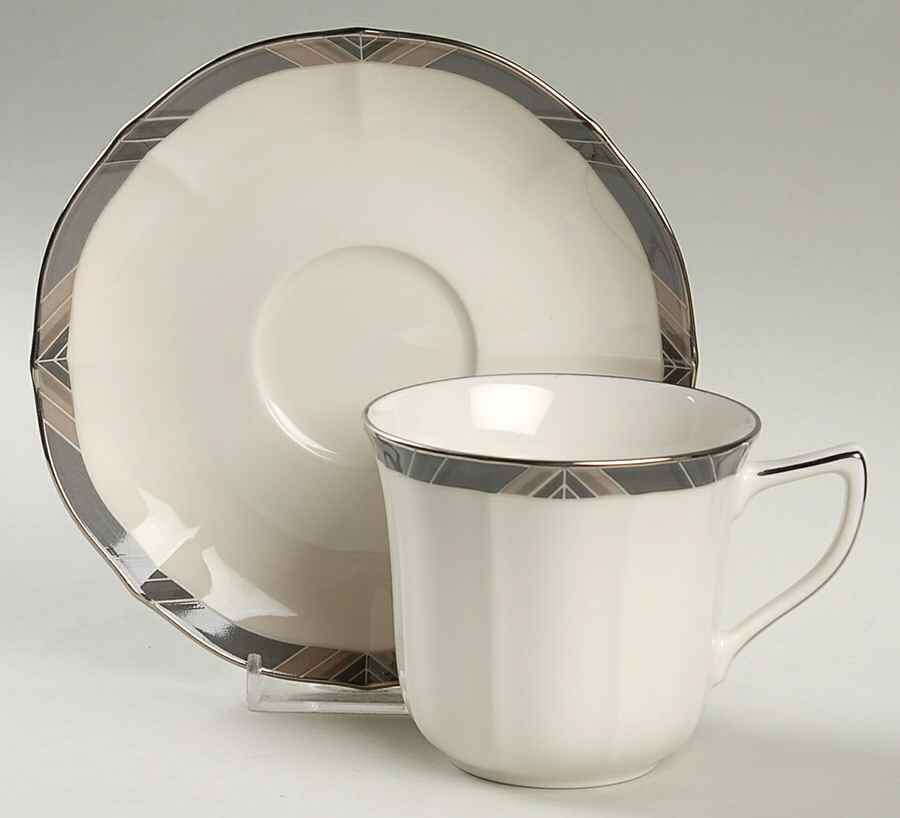 Midnight Majesty Flat Cup & Saucer Set by Noritake-1