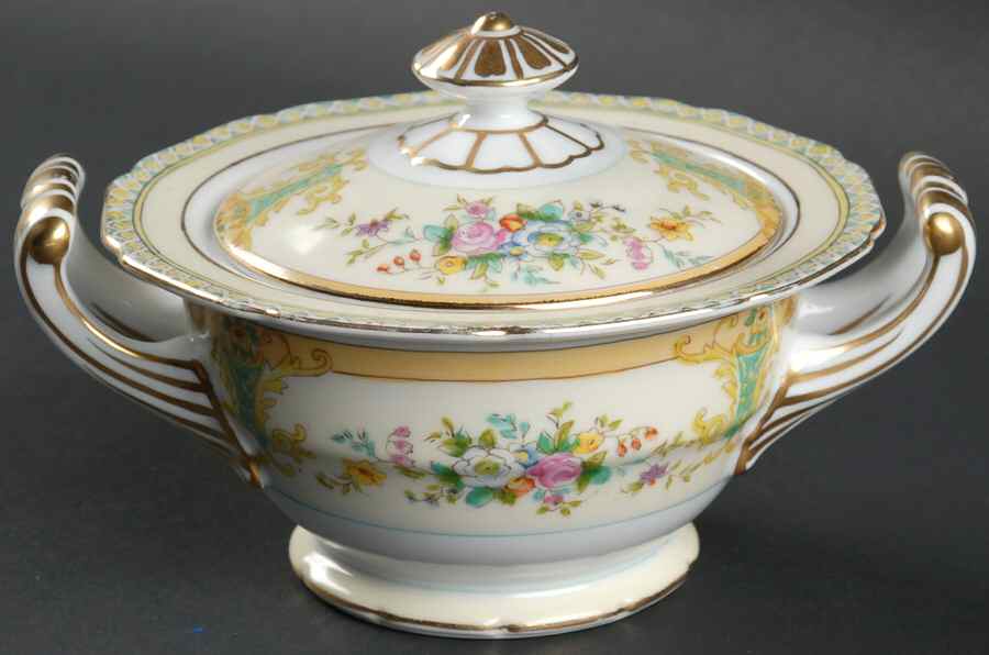 Mimosa Sugar Bowl & Lid by Noritake-1