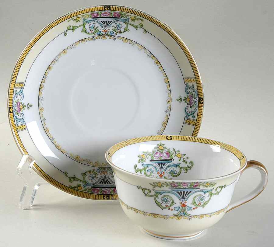 Minaret Flat Cup & Saucer Set by Noritake-1