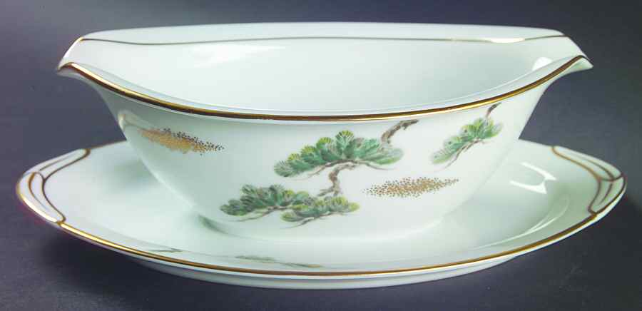 Ming Gravy Boat with Attached Underplate by Noritake-1