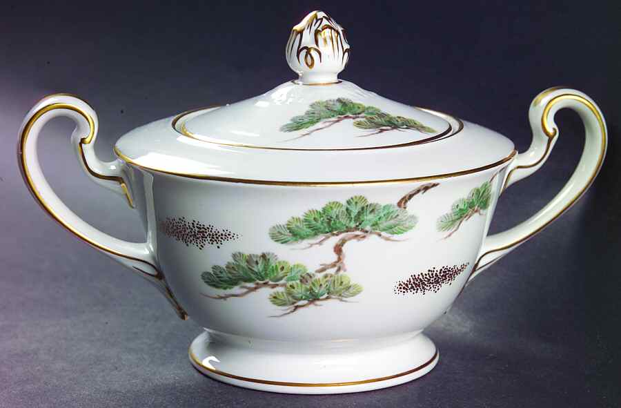 Ming Sugar Bowl & Lid by Noritake-1