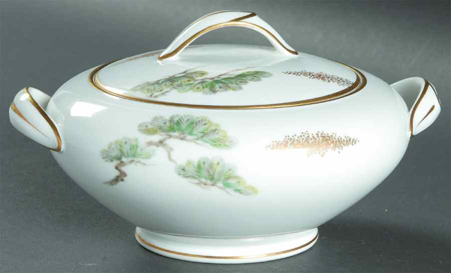 Ming Sugar Bowl & Lid by Noritake-1