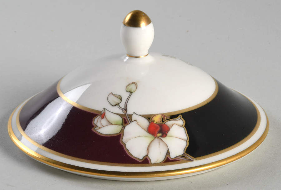 Midnight Orchid Lid for Sugar Bowl by Noritake-1