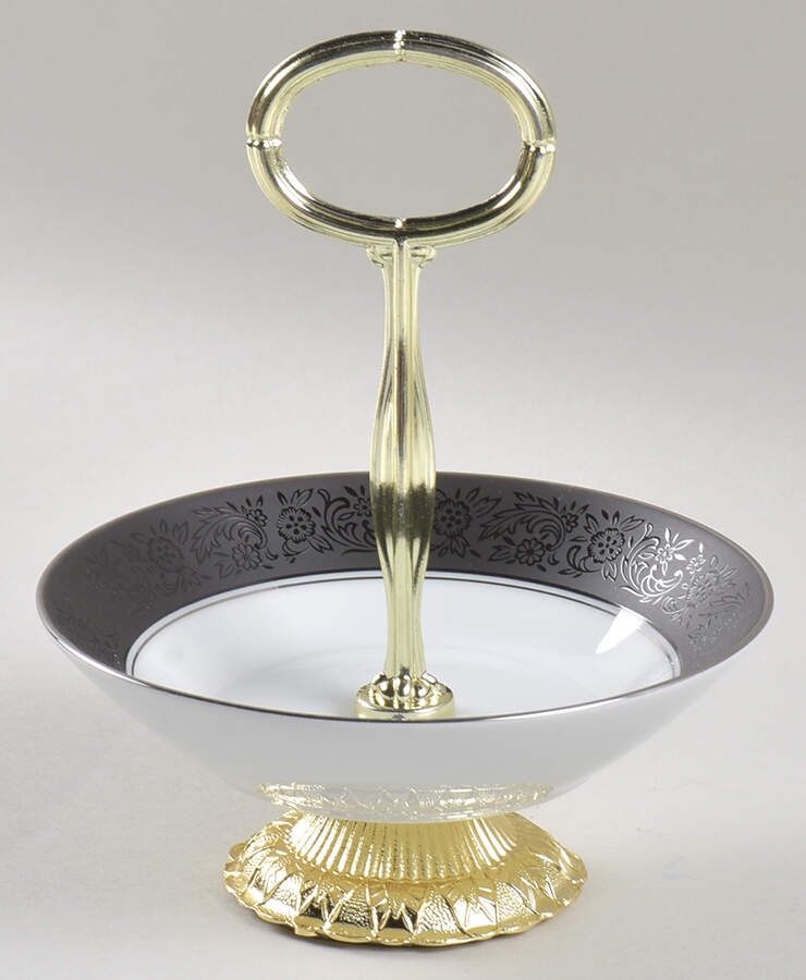 Mirano 6"-7" Handled Footed Nut Dish HC by Noritake-1