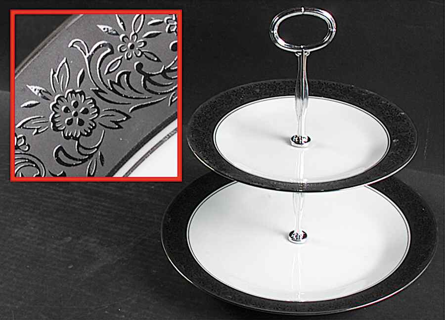 Mirano 6 5/8"-10"  2 Tiered Serving Tray (Dp, Sp) HC by Noritake-1